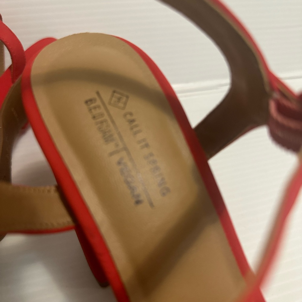 Call It Spring Red Platform Heels - Picture 8 of 11